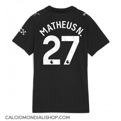 Maglie da calcio Manchester City Matheus Nunes #27 Seconda Maglia Femminile 2025-26 Manica Corta Maglie da calcio Manchester City Matheus Nunes #27 Seconda Maglia Femminile 2025-26 Manica Corta